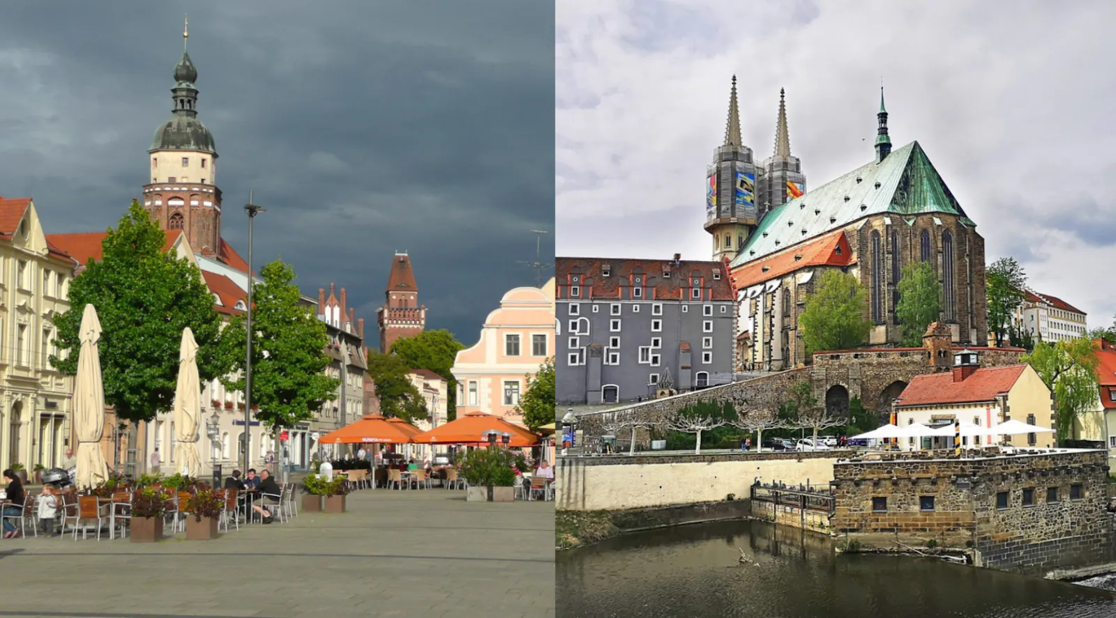 Görlitz (re.) setzt auf die Ansiedlung spezialisierter Forschungseinrichtungen, Cottbus auf groß
angelegte Industrieprojekte plus Wissenschaft.