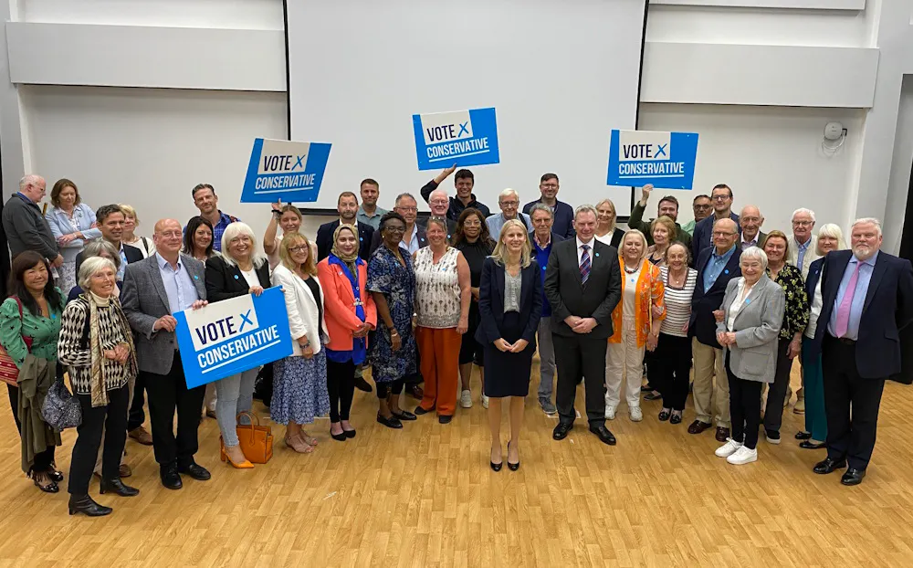 Conservatives celebrating Rebecca Paul's selection