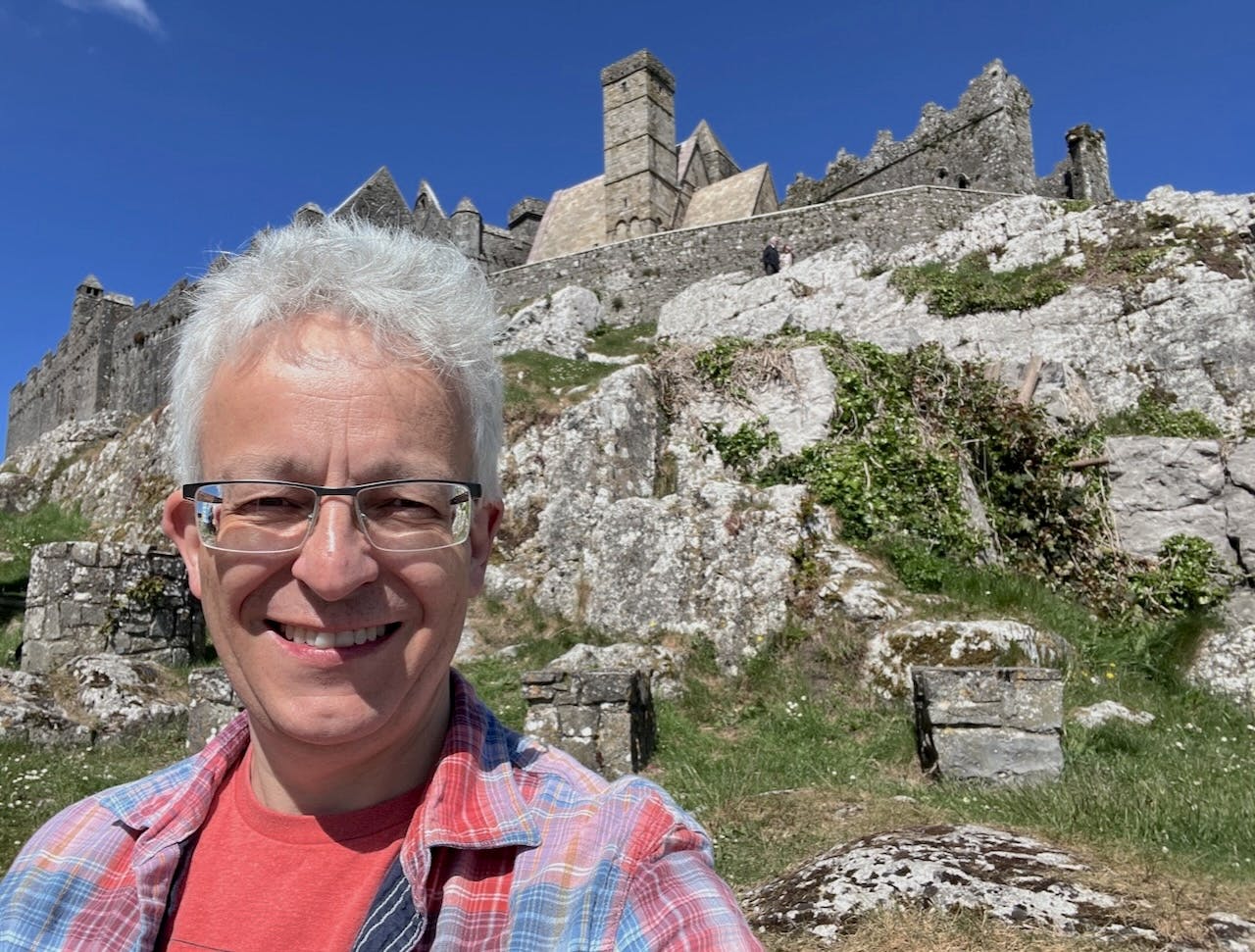John Garth at the Rock of Cashel, County Tipperary