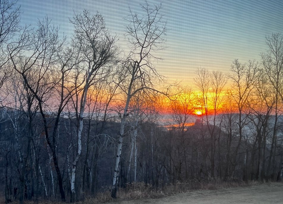 Sunrise over Winona, Minnesota. © John Garth, 2025