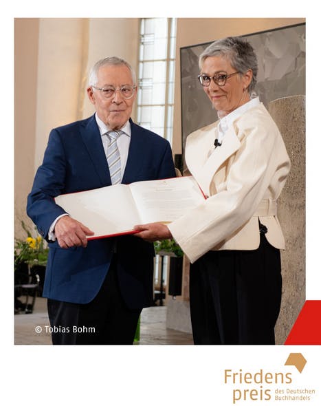 Karl Schlögel und Karin Schmidt-Friderichs // Foto: © Tobias Bohm [Klick führt zum Instagram-Beitrag des Börsenvereins]