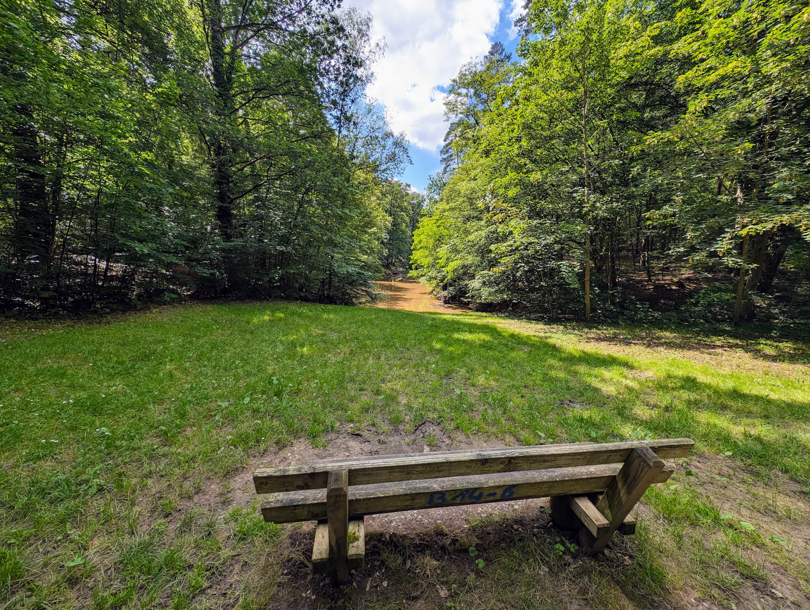 Das Dürrbach-Rückhaltebecken lädt auch zum Entspannen in der Natur ein. Foto: Jürgen Brand