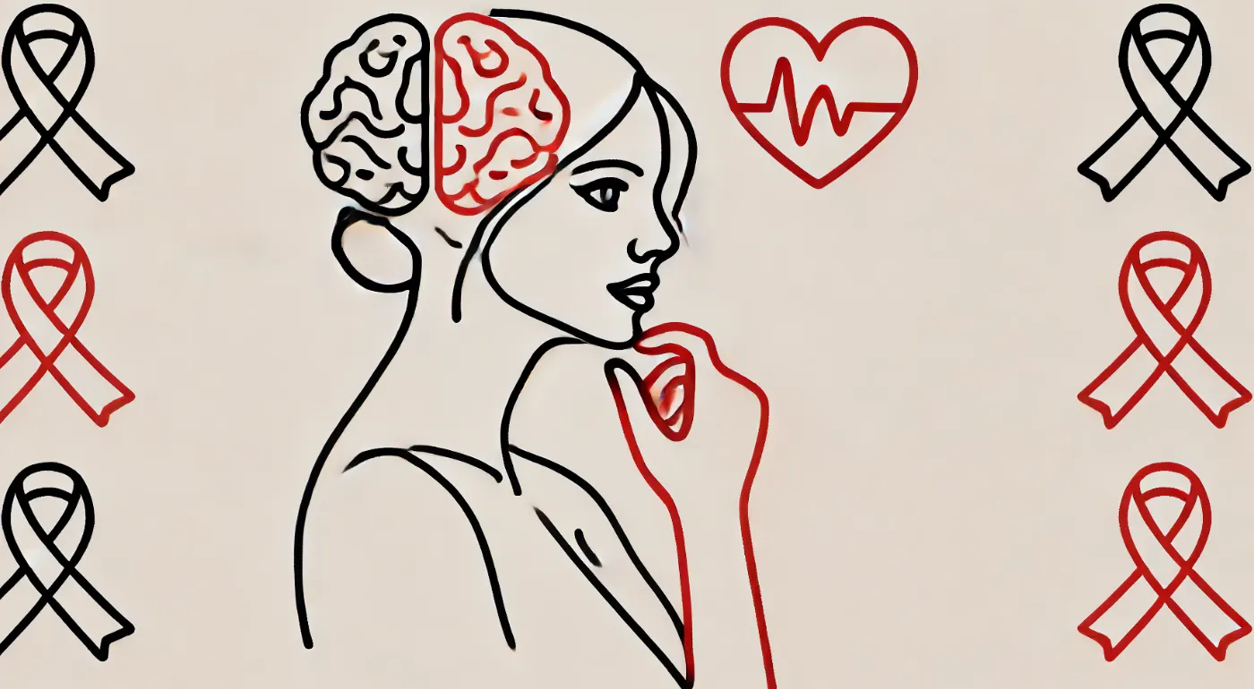 ADHS Bei Frauen - Überschattung der Symptomatik so dass andere Diagnosen statt ADHS gestellt werden. Symbolbild Frau, Herz und Gender-Schleifen