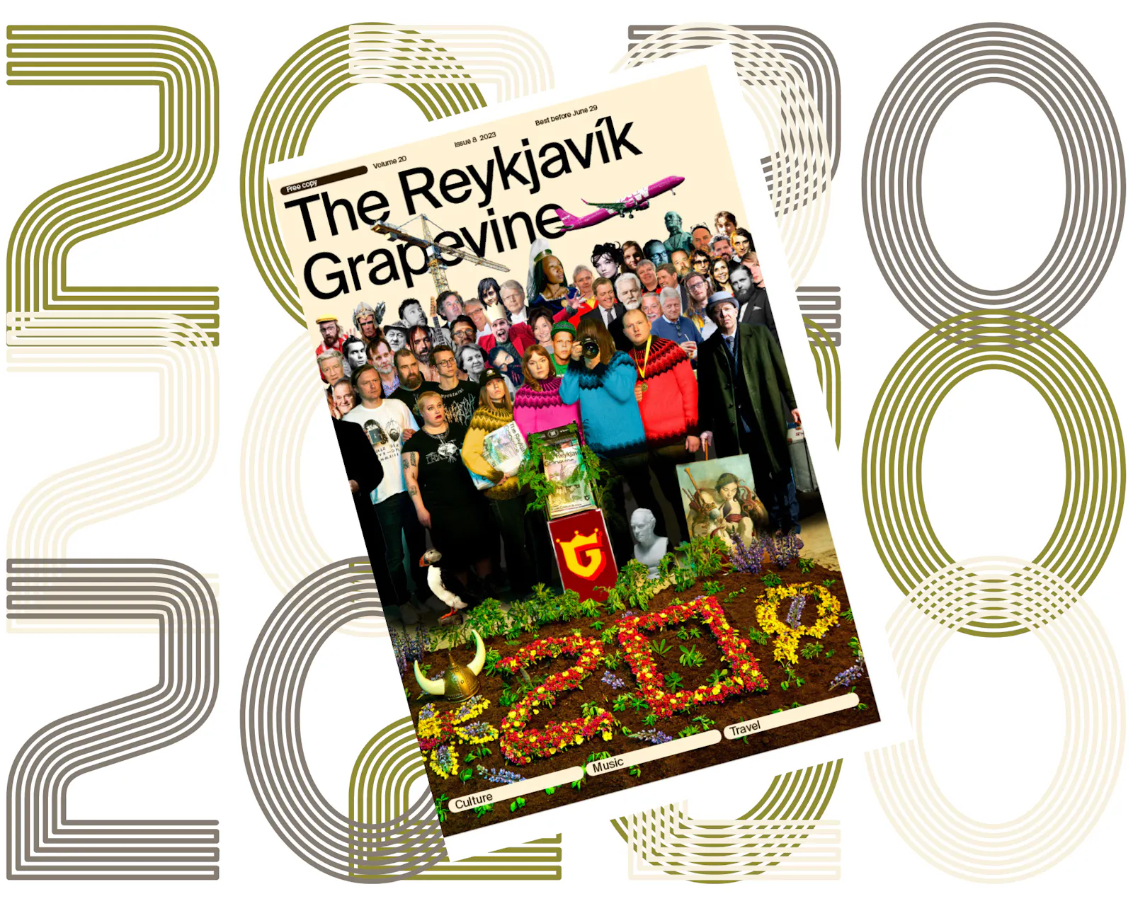 Issue 8, Vol. 20 cover of the Reykjavík Grapevine