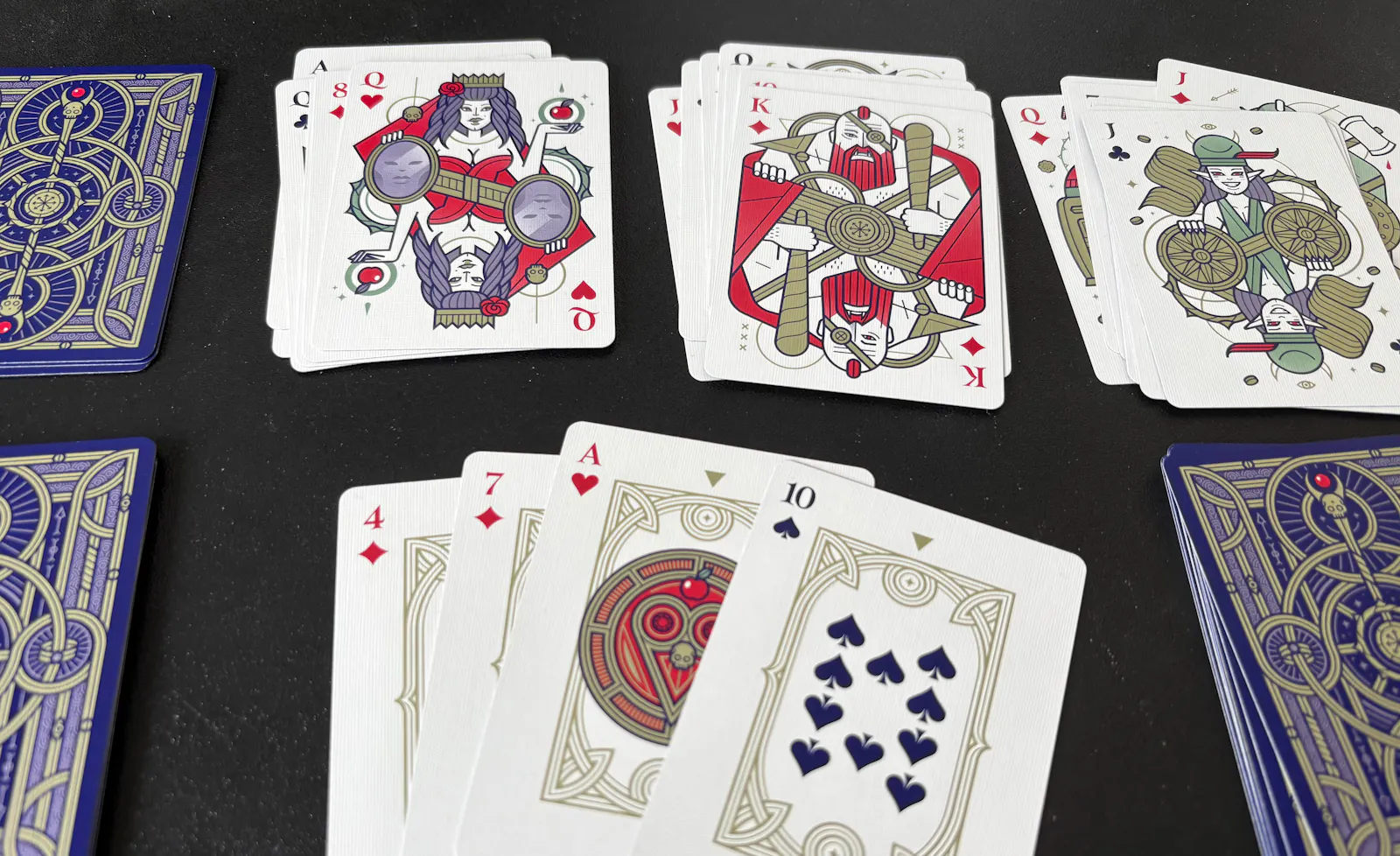 Cards showing this month's game