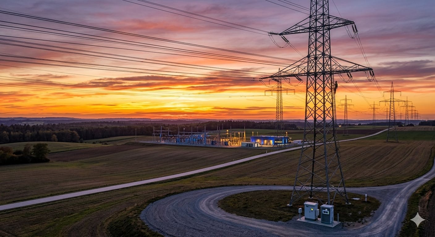 High-voltage power transmission lines Picture