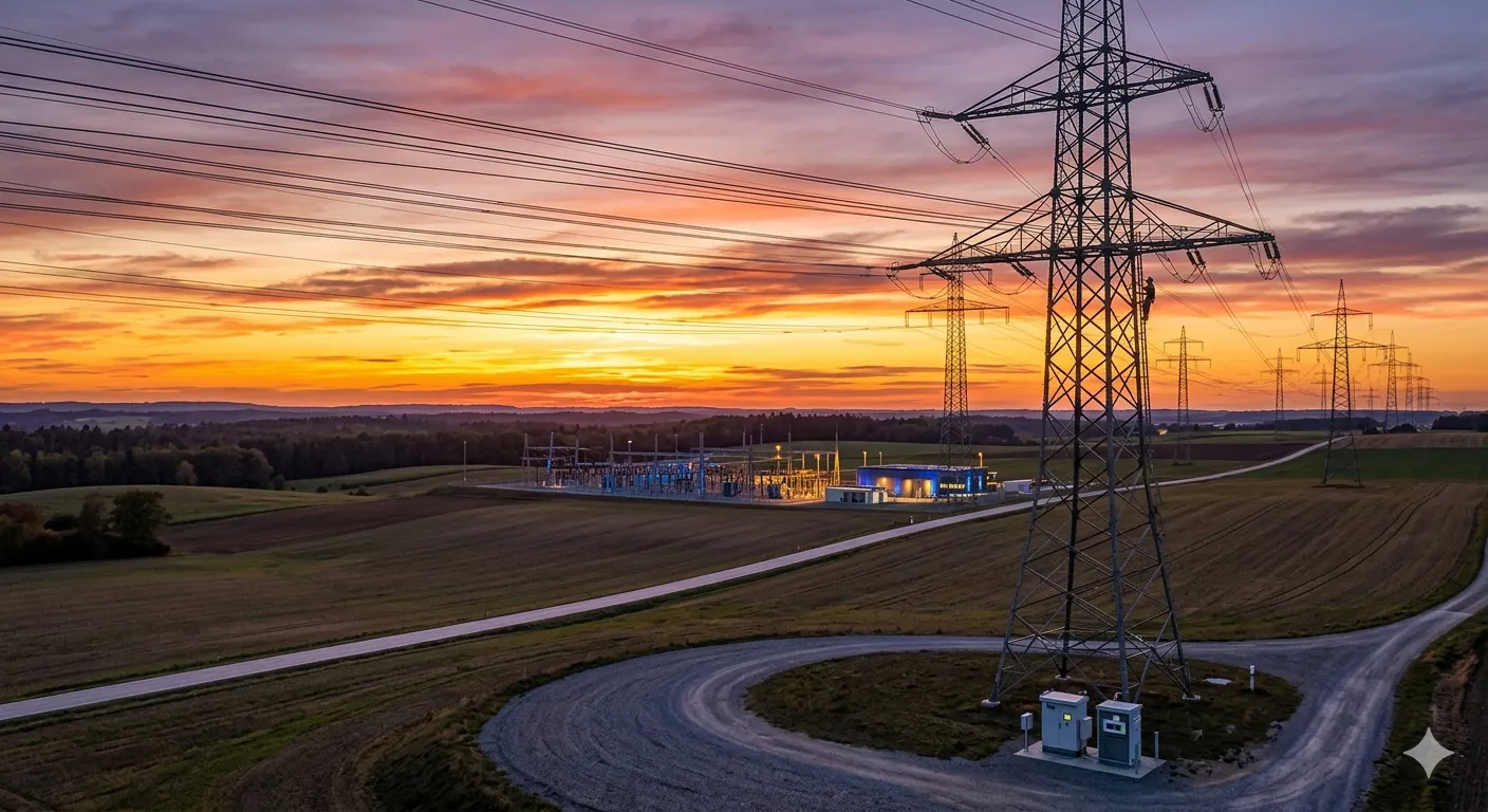 High-voltage power transmission lines Picture