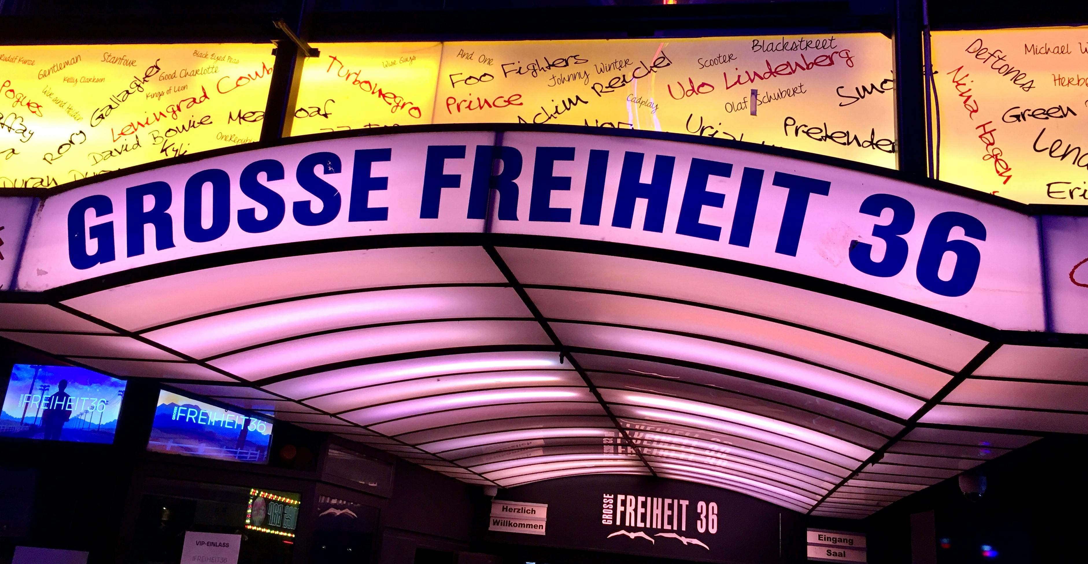 Schriftzug "Große Freiheit 36"