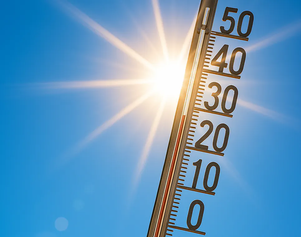 Wenn die Temperaturen Richtung 30 Grad klettern, ist das Arbeiten im Freien besonders anstrengend.
(Bild wurde mit KI gemacht)