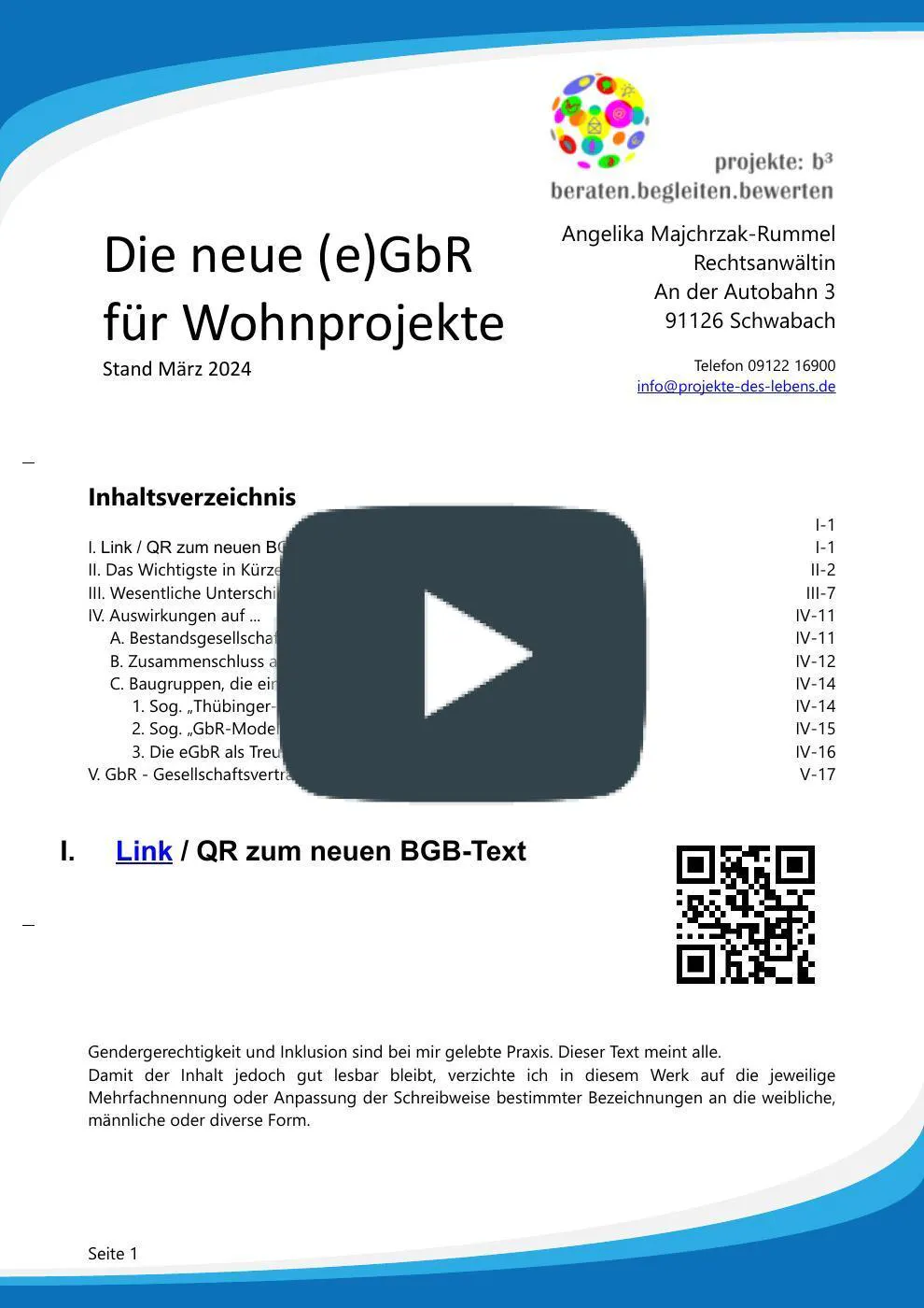 Die neue (e)GbR für Wohnprojekte - 
passwortgeschützt nur für Mitglieder.