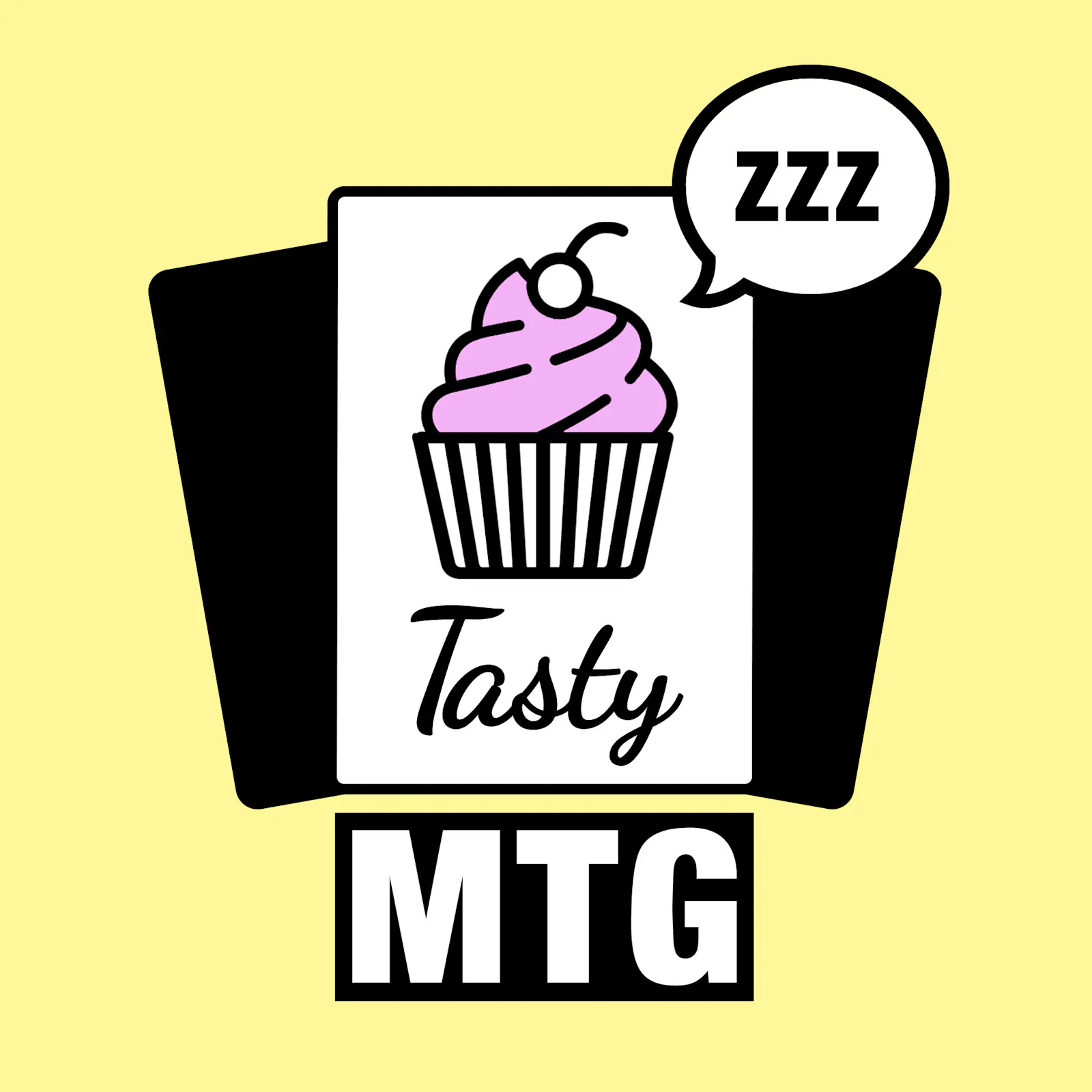 Das Logo zur aktuellen Folge: Der Cupcake ist den bösen Schlummerschlaf verfallen.