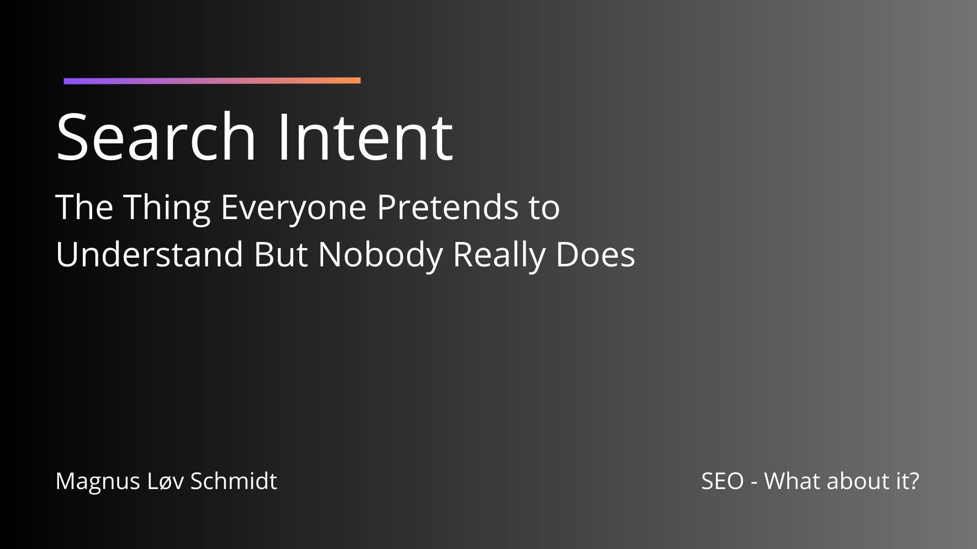 Search Intent