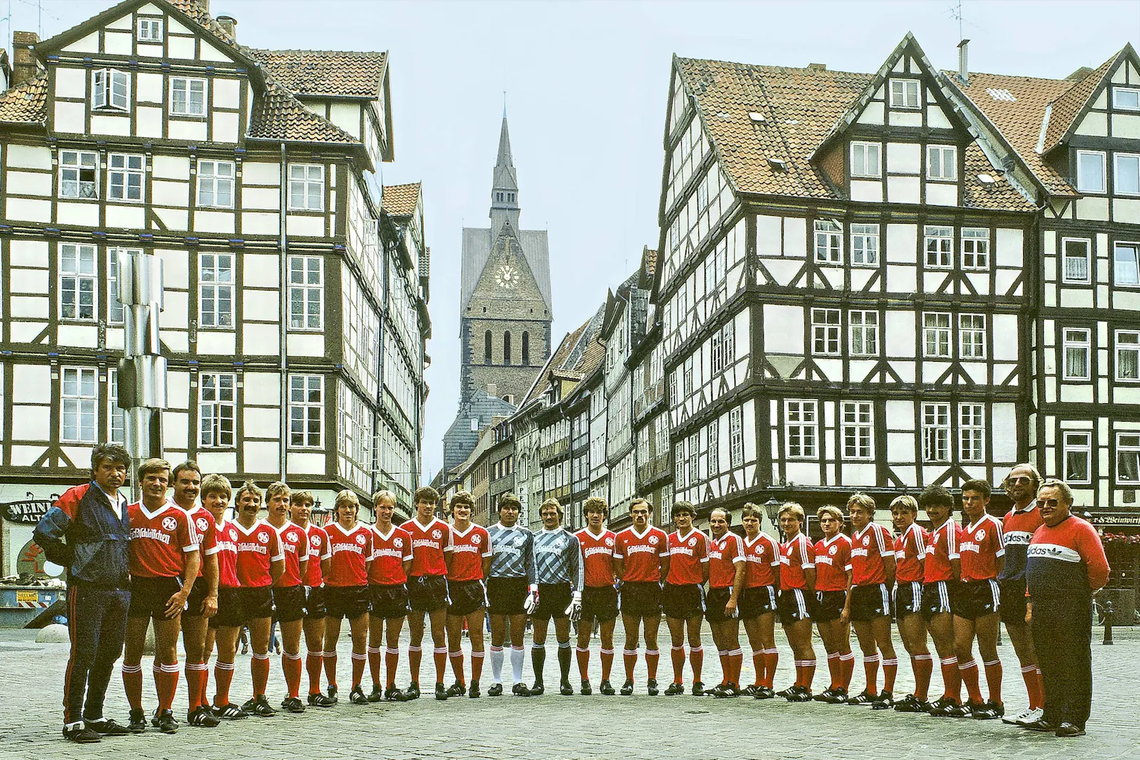 Der Kader von Hannover 96 in der Hannoveraner Altstadt