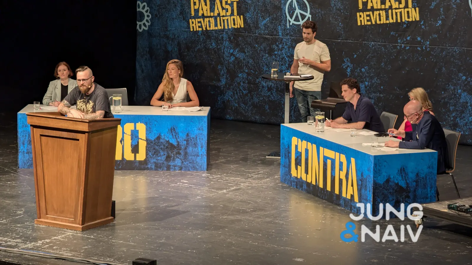 Tilo Jung, morf aka Moritz Q. Flink, Friedrich Küppersbusch, Alena Buyx, Martyna, Philine, Palastrevolution 2024