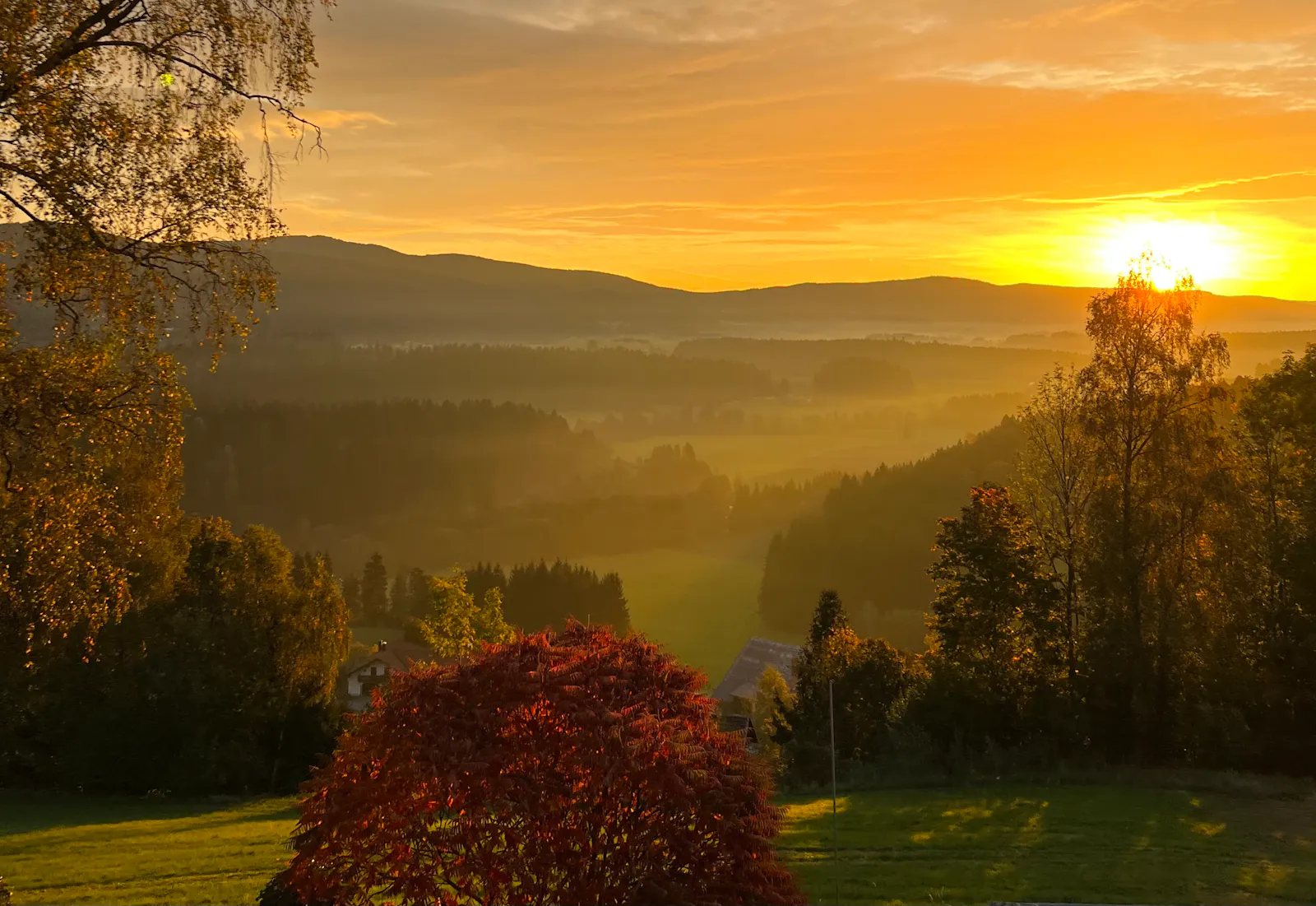 Blick aus der Villa Breitenberg im Bayerischen Wald, dem Ort des zurückliegenden Workshops