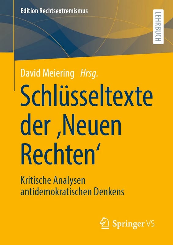 Screenshot des Buches Schlüsseltexte der "Neuen Rechten". Kritische Analysen antidemokratischen Denkens.