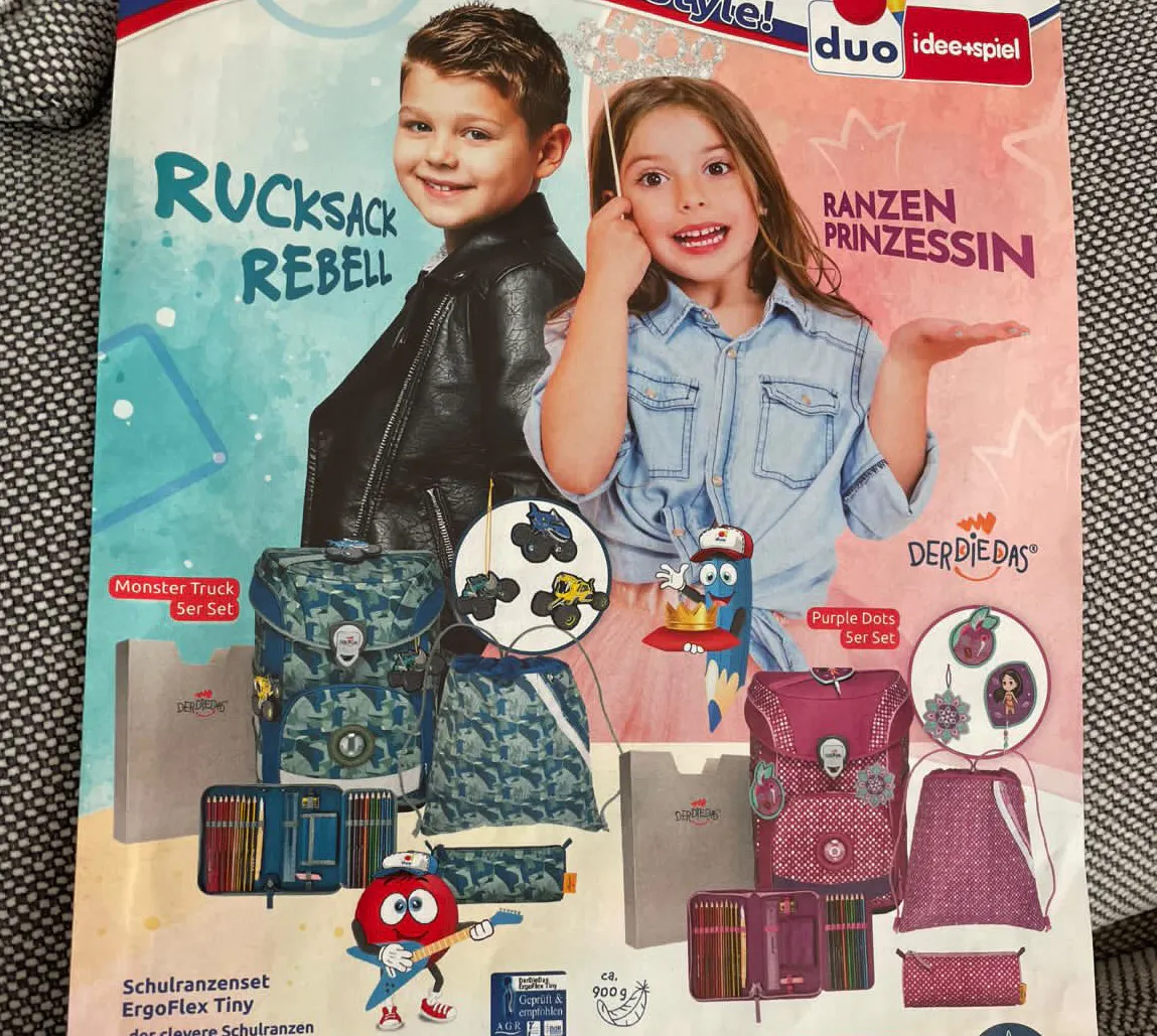 Schulranzenwerbung Rebell und Prinzessin