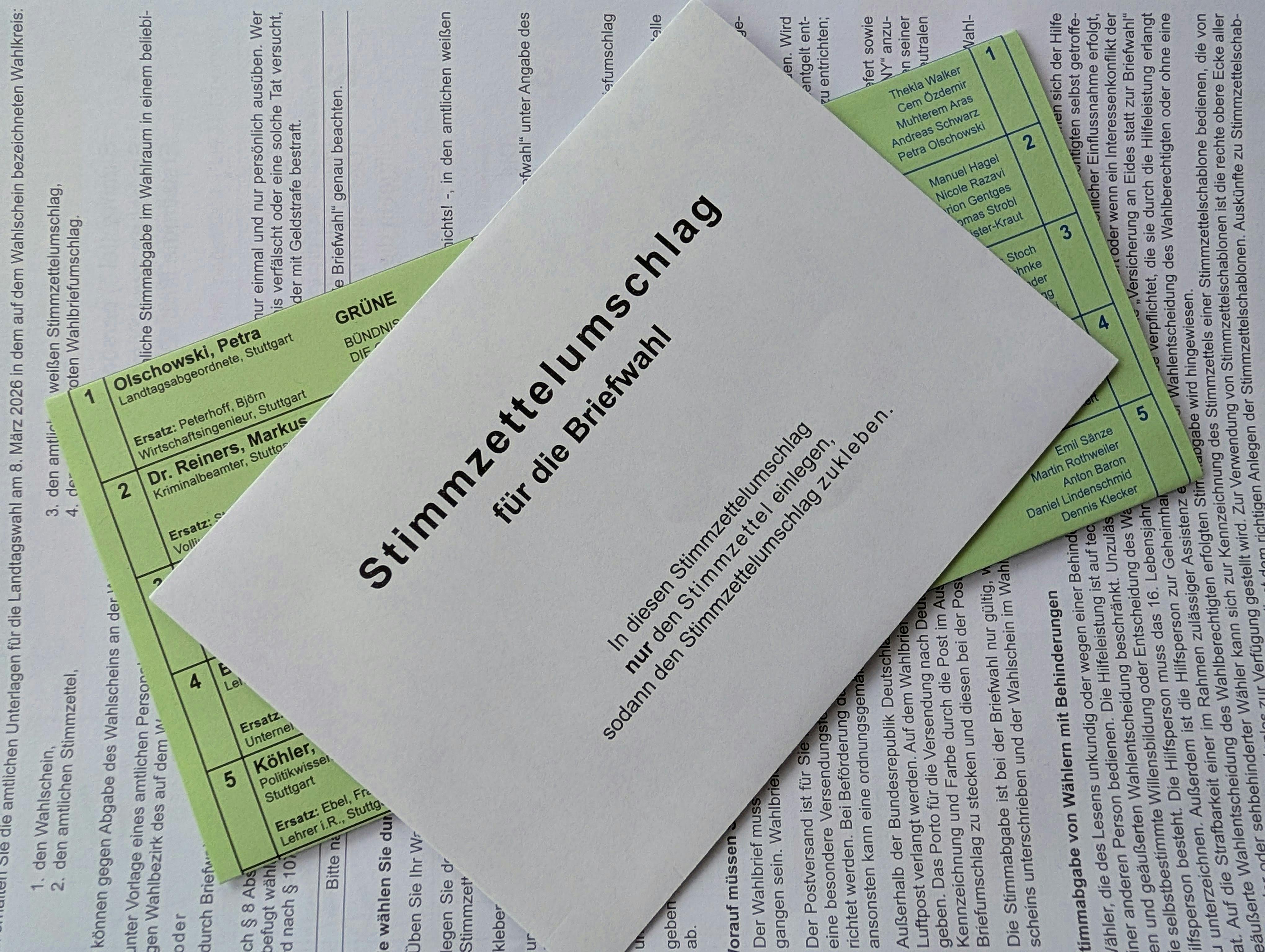 Wählen ist wichtig! Wer mit Eingang der Wahlbenachrichtigung gleich seine Briefwahlunterlagen bestellt hat, kann jetzt schon wählen. Foto: Jürgen Brand