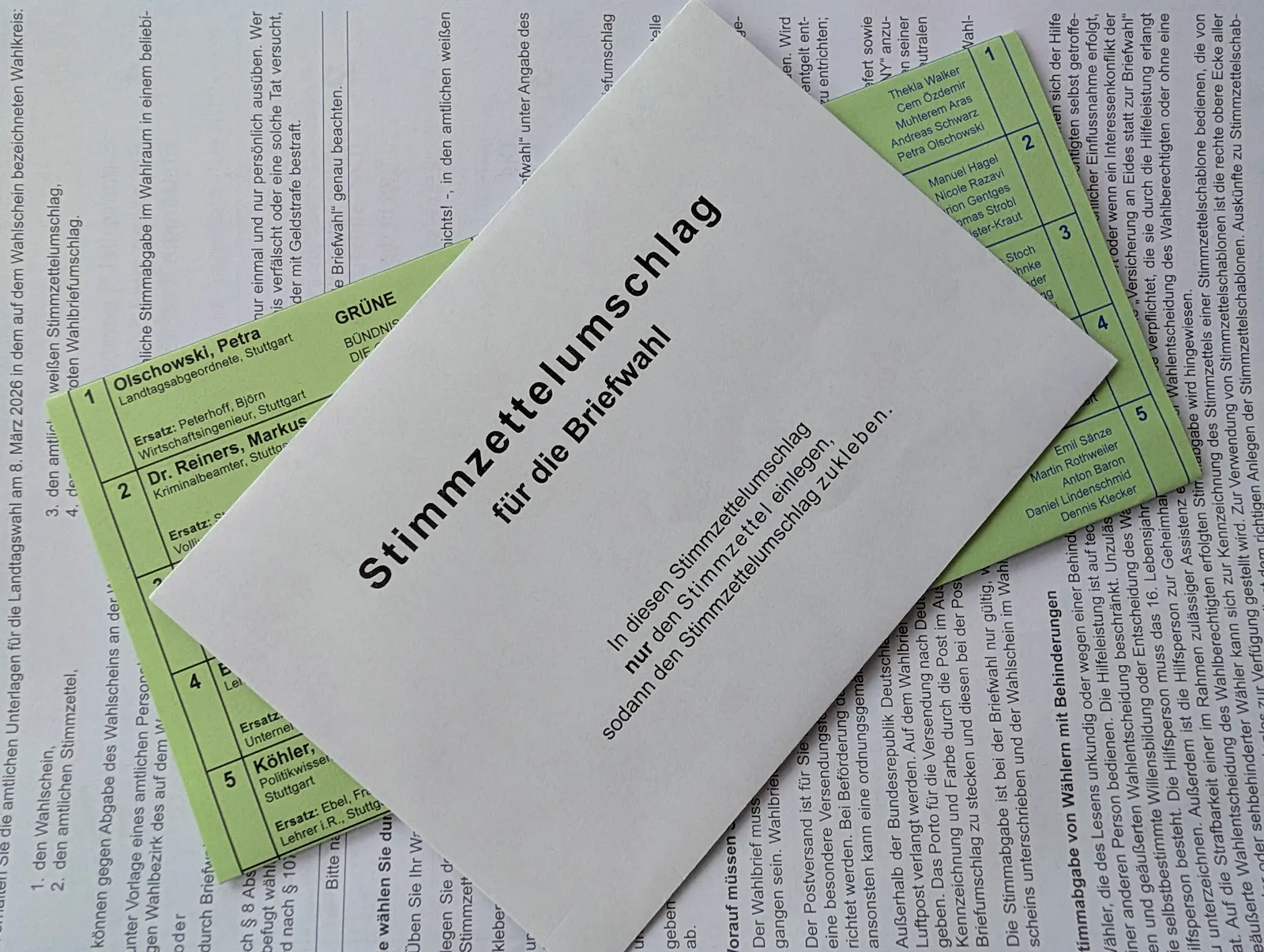 Wählen ist wichtig! Wer mit Eingang der Wahlbenachrichtigung gleich seine Briefwahlunterlagen bestellt hat, kann jetzt schon wählen. Foto: Jürgen Brand
