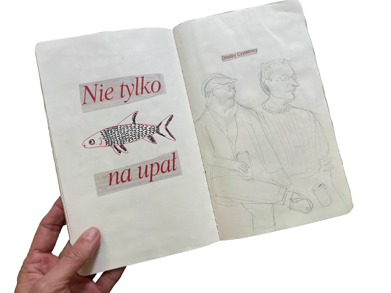 Seite aus einem 20 Jahre altes Skizzenheft von Roberta, während einer Exkursion nach Polen entstanden.