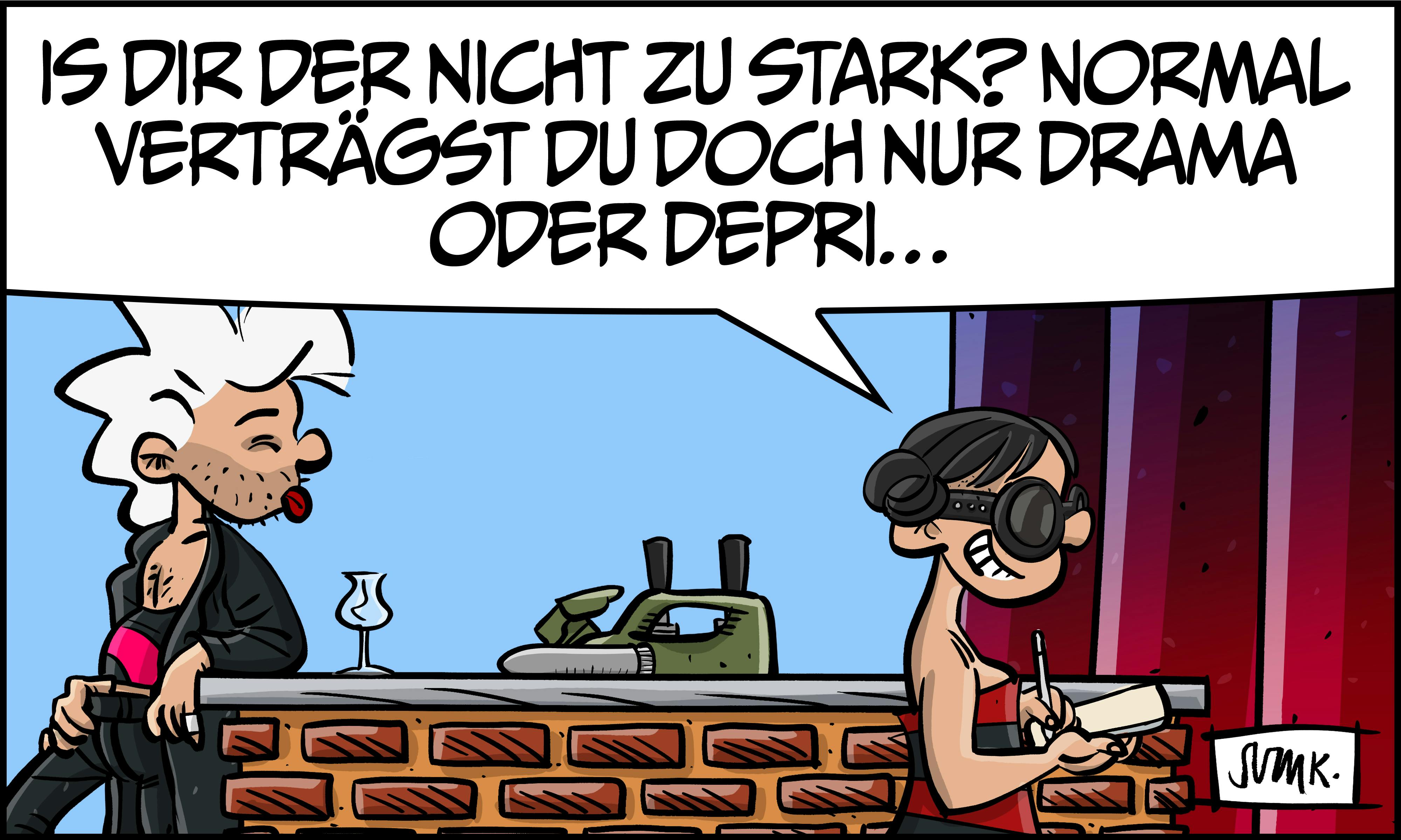 Gina: „Is dir der nicht zu stark? Normal verträgst du doch nur Drama oder Depri…“ Und das war ein Liebesgedicht.