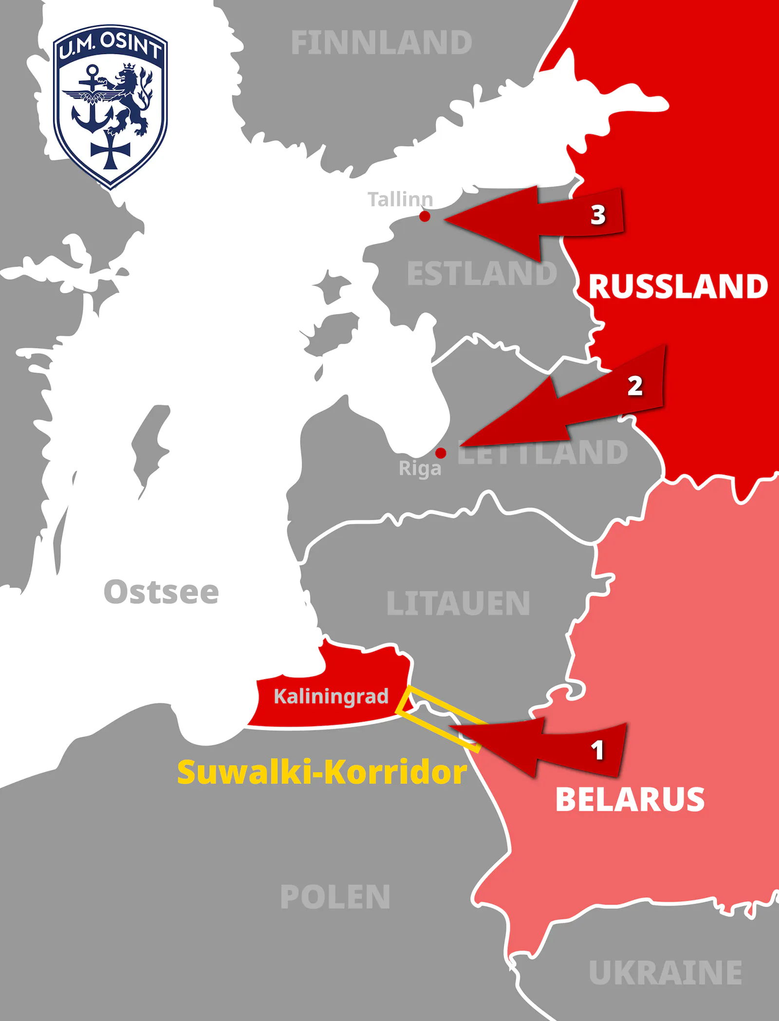 Grafik mit dem Suwalki Korridor