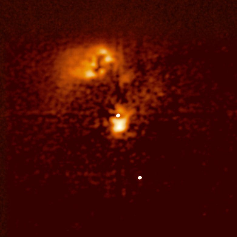 HE 0450-2958 (Bild: NASA, ESA, ESO, F. Courbin (Ecole Polytechnique Federale de Lausanne, Switzerland) and P. Magain (Universite de Liege, Belgium))