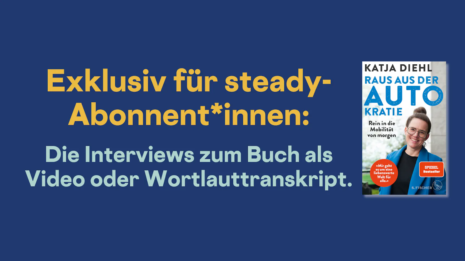 Exklusiv für steady-Abonnent*innen:
Die Interviews zum Buch als Video oder Wortlauttranskript.