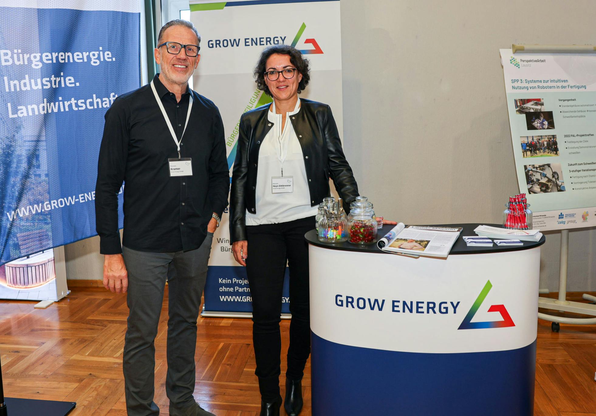 Erster Auftritt für Grow Energy beim Lausitzforum: Thorsten Kramer und seine Lebensgefährtin Manuela Heyn-Dittbrenner. Foto: LF2038