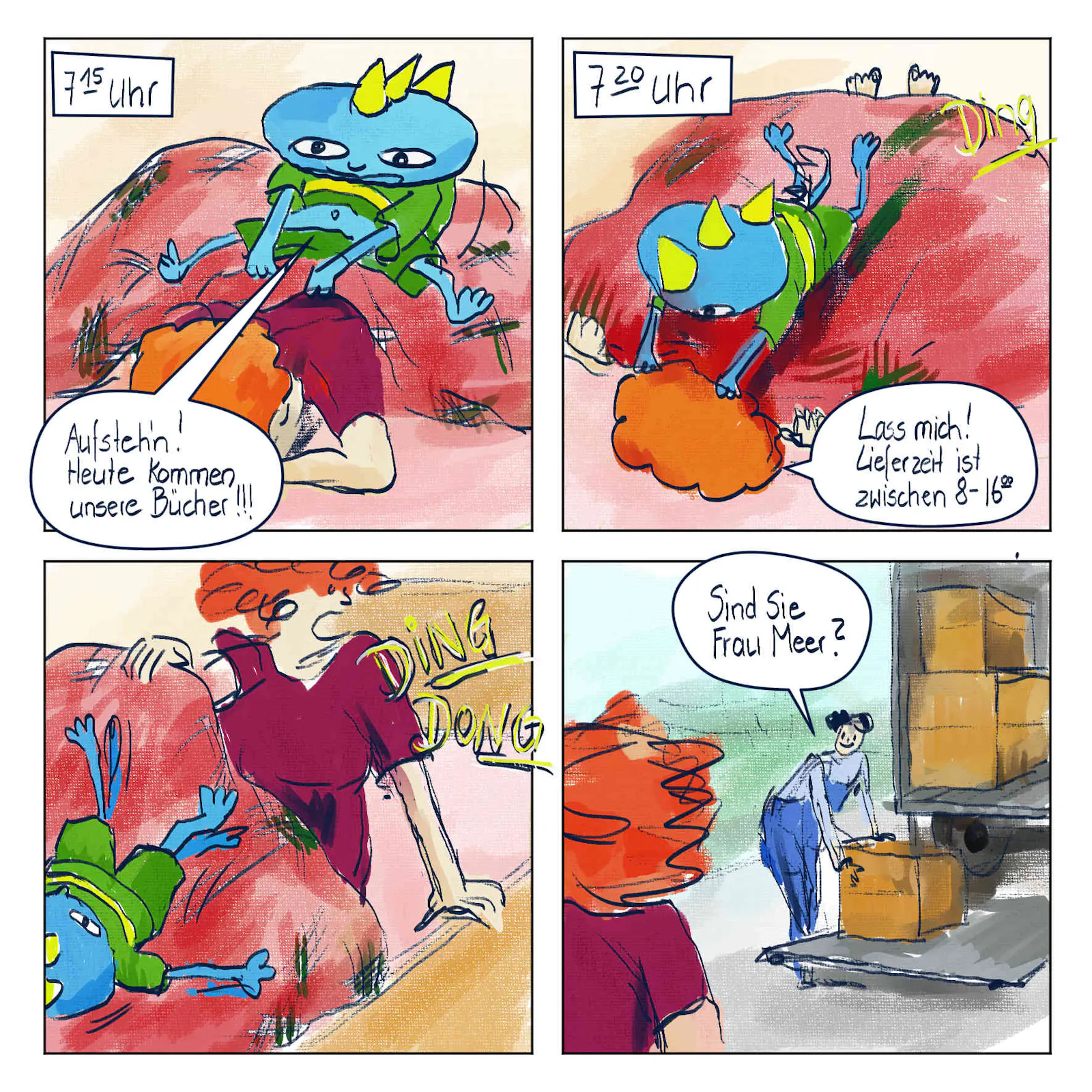 Ein Comic zur Buchlieferung