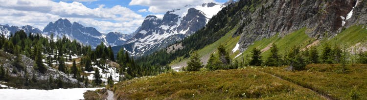 Berglandschaft in den kanadischen Rockies, Copyright Verena Schmidt.