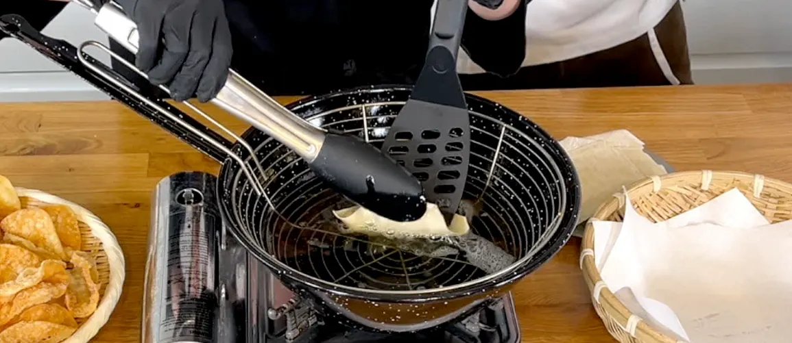 Wonton Blätter Frittieren