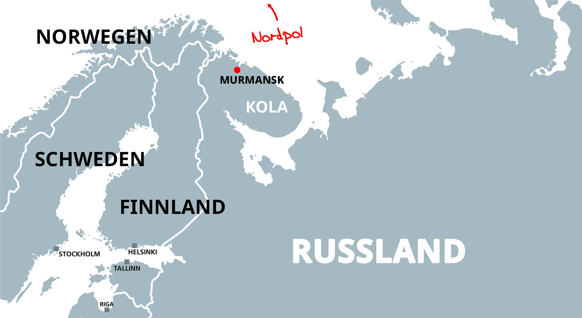 Karte von Murmansk