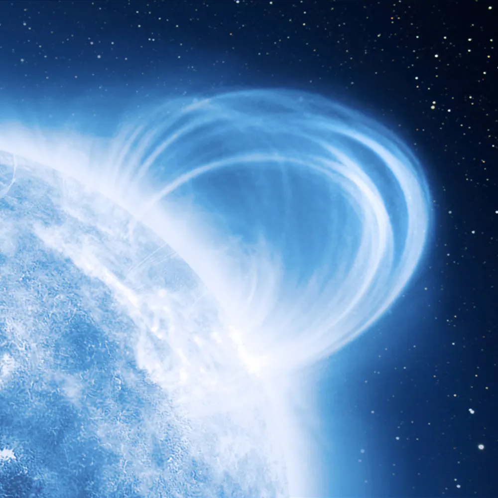 Neutronenstern, künstlerische Darstellung (Bild: NASA, gemeinfrei)