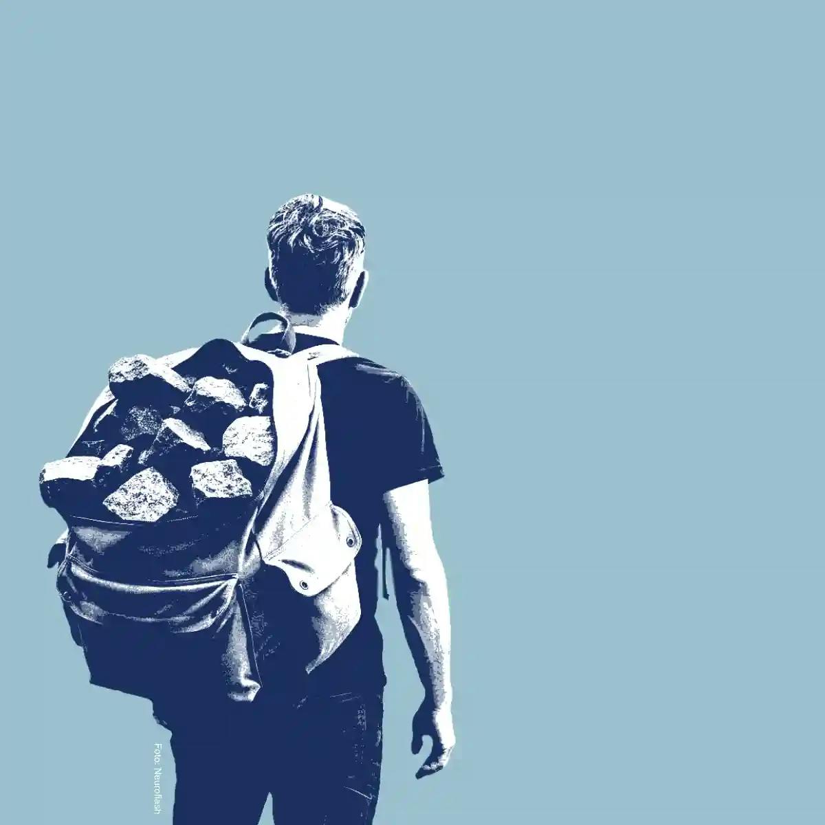 Wir alle tragen einen riesigen Rucksack mit Problemen und Aufgaben mit uns herum