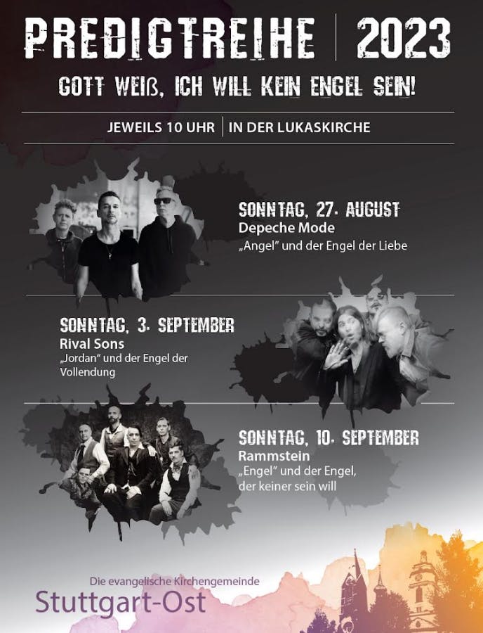 Plakat zur Sommerpredigtreihe in der Lukaskirche