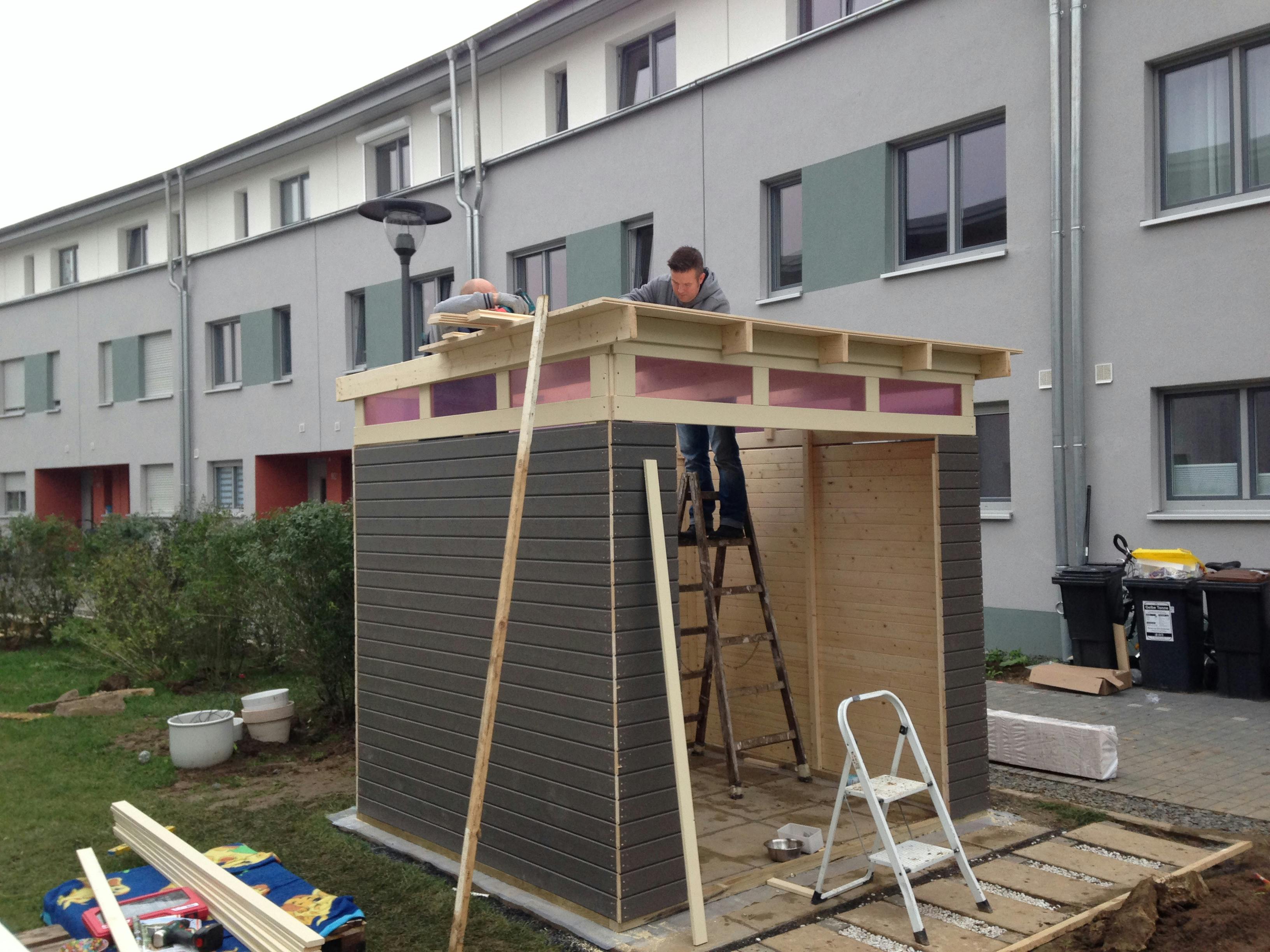 Bau des Karibu-Gartenhauses