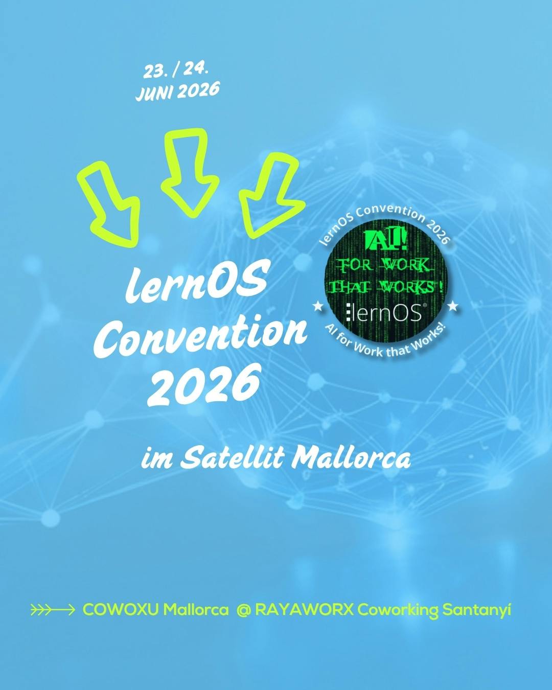 Eventillustration lernOS Convention 2026 in Santanyí