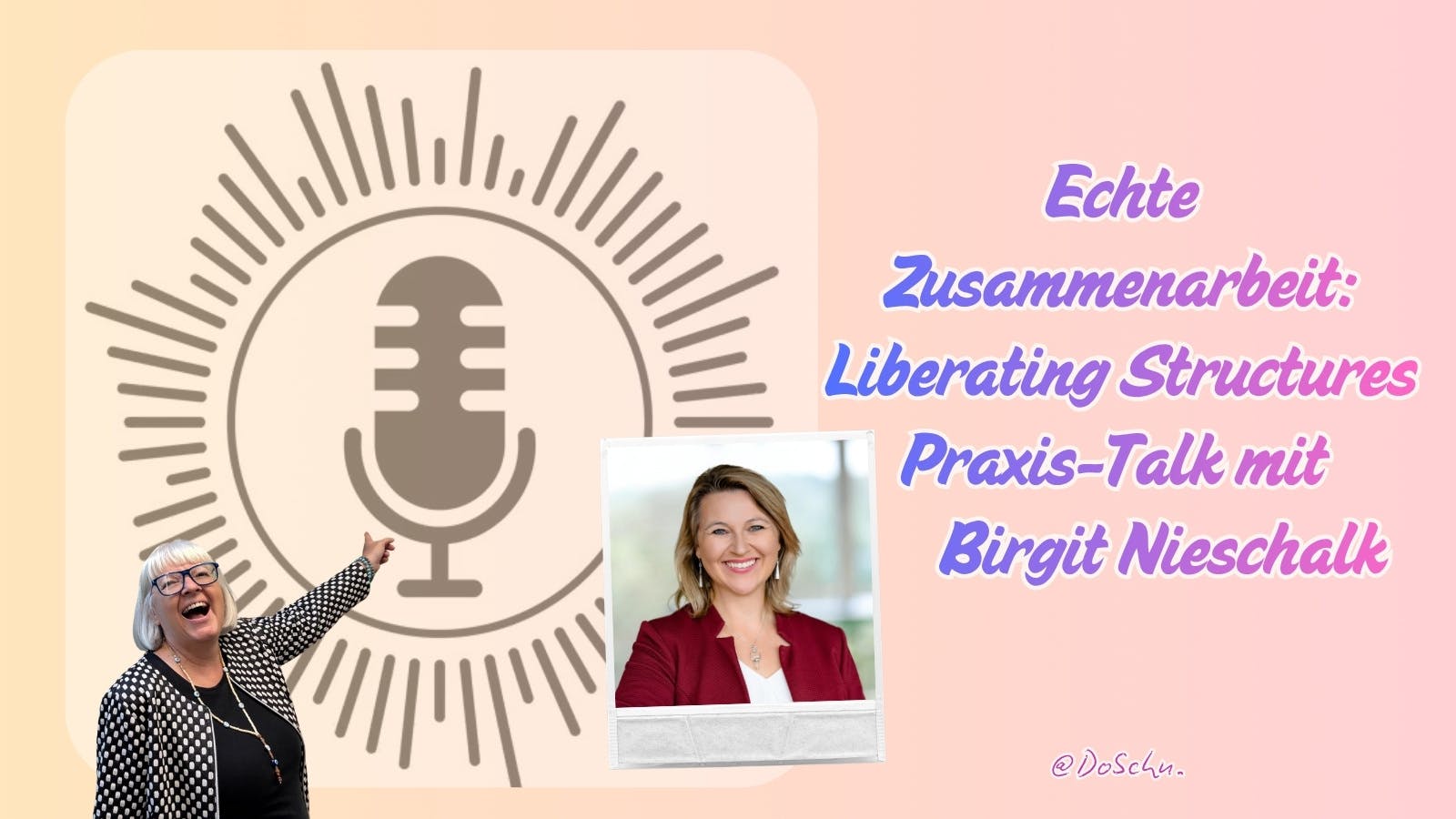 Eventillustration zum Livestream mit Birgit Nieschalk zu Liberating Structures