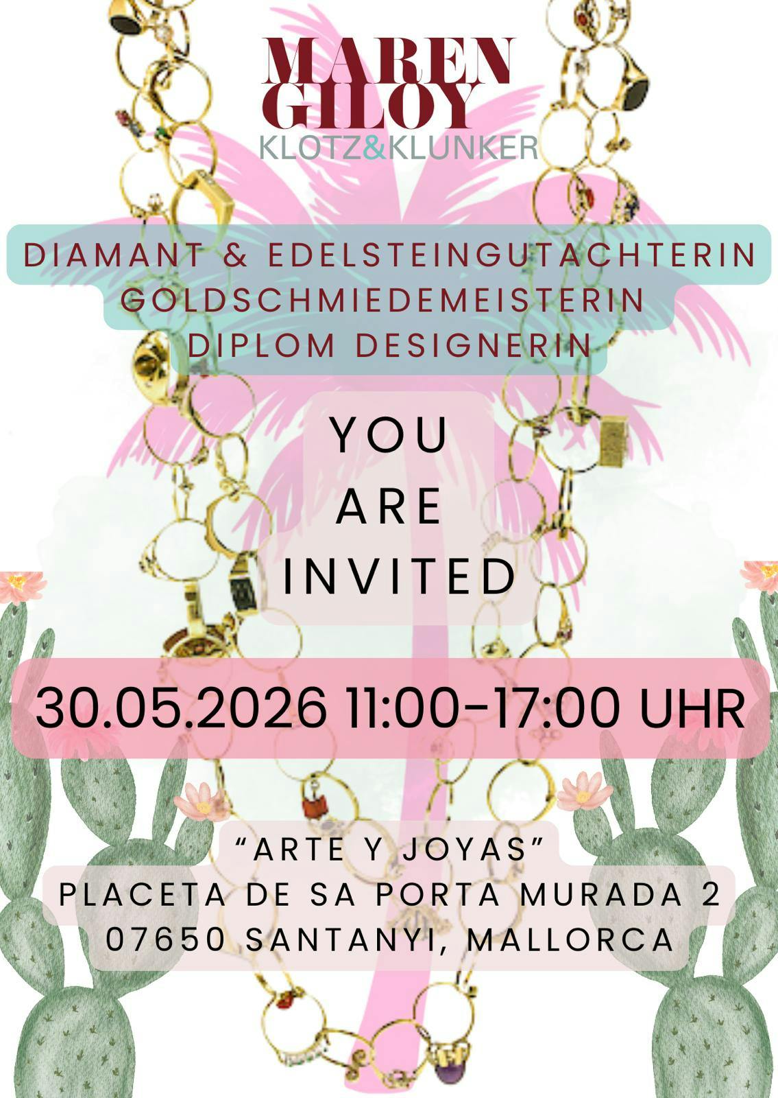 Einladung für den 30. Mai 2026 von Maren Giloy