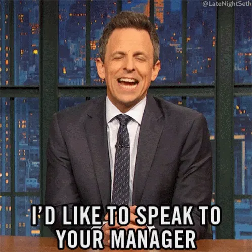 Ein Late-Night-Host sagt "Ich möchte mit ihrem Manager sprechen"