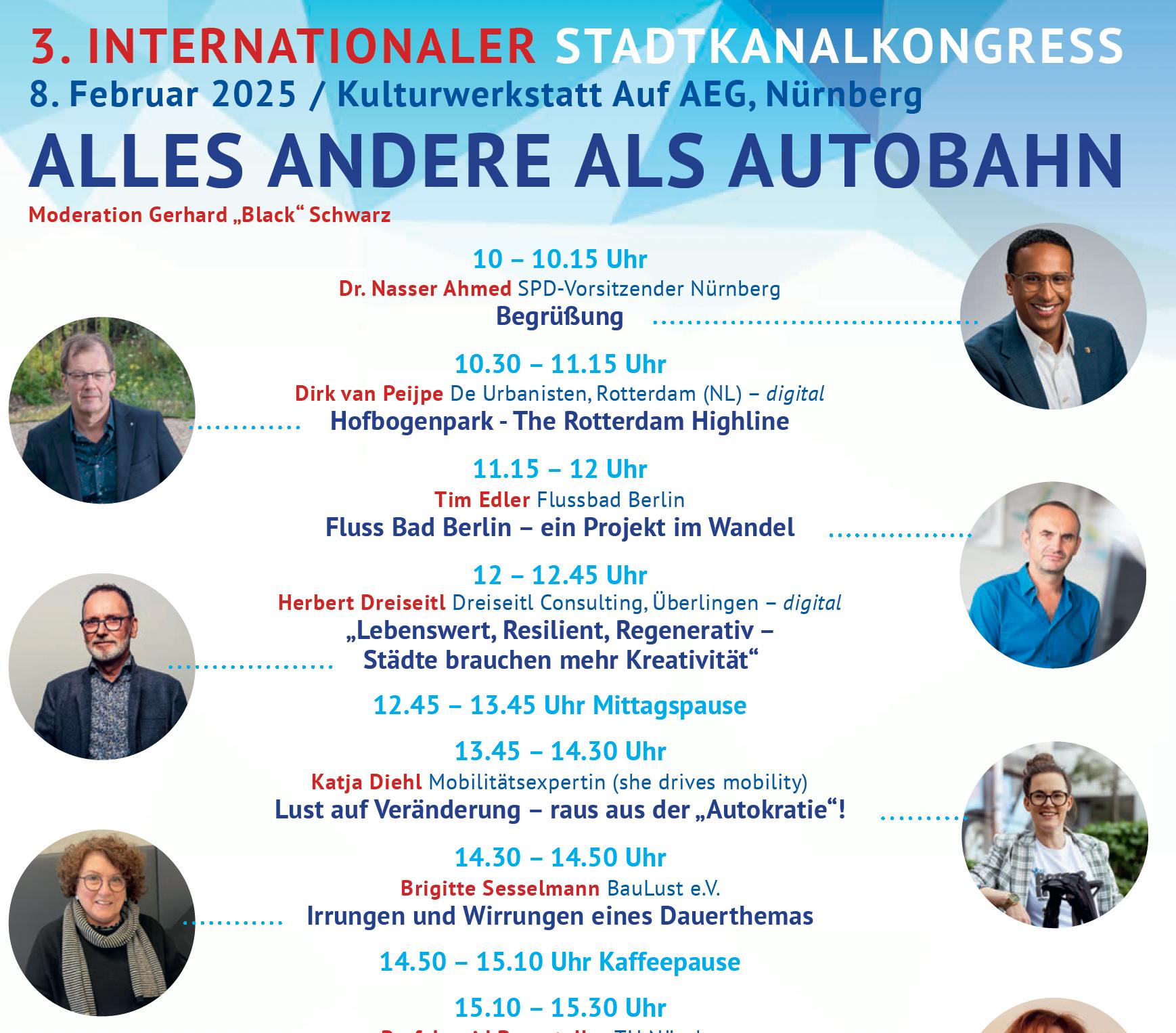 Plakat des Kongresses mit Porträts der Referent*innen.