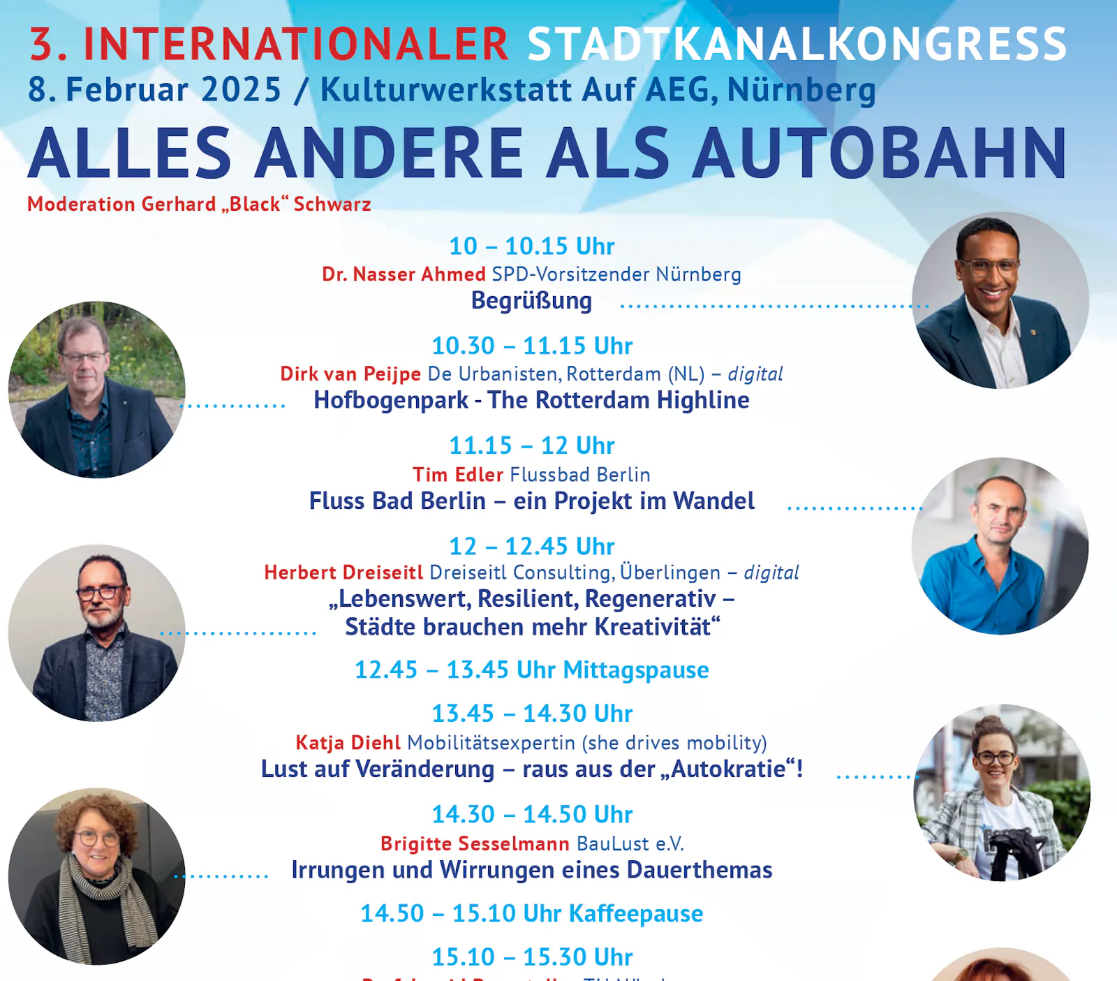 Plakat des Kongresses mit Porträts der Referent*innen.