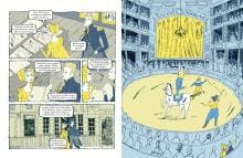 Doppelseite (Auszug) aus dem Comic über Jane Austen