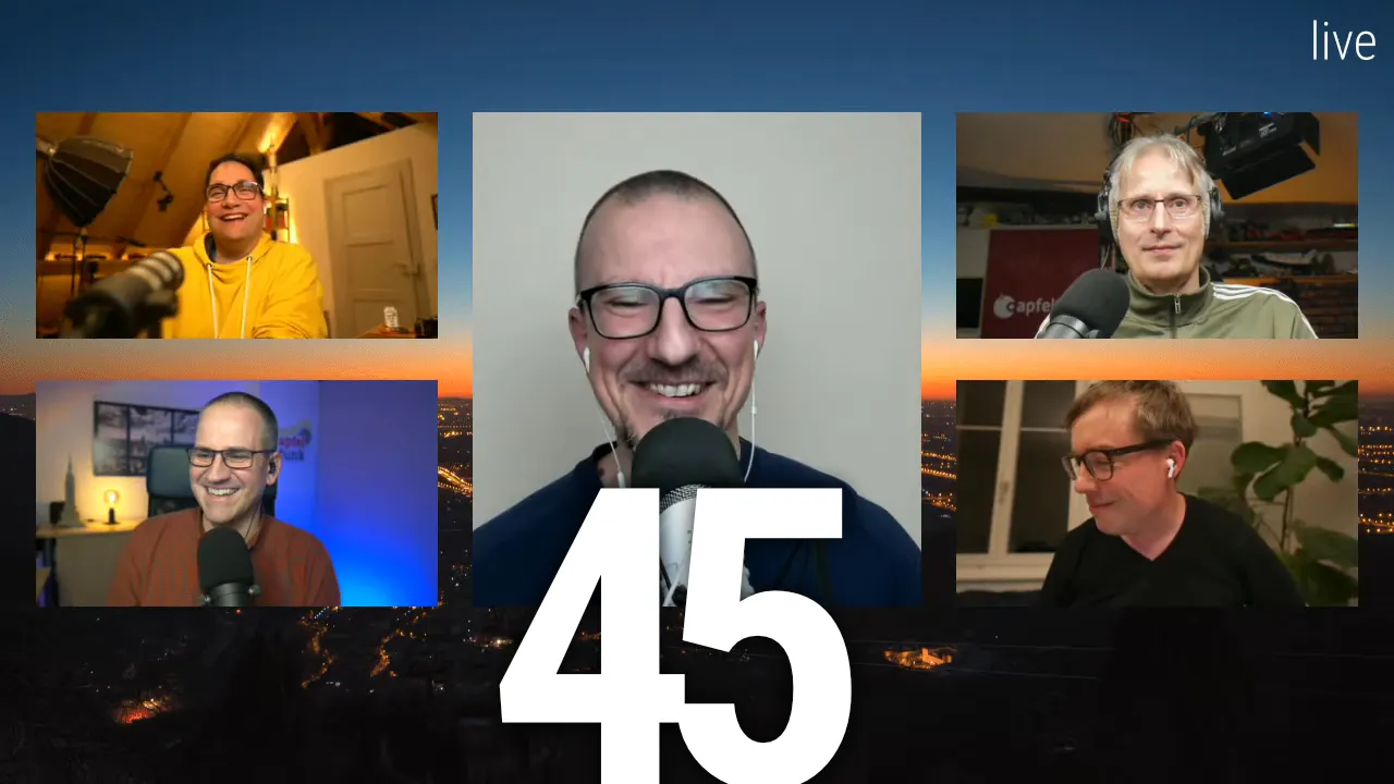 Episodenbild zu Apfelfunk am Hörer 45 mit Jean-Claude, Malte, Leo Becker, Michi und Rafael