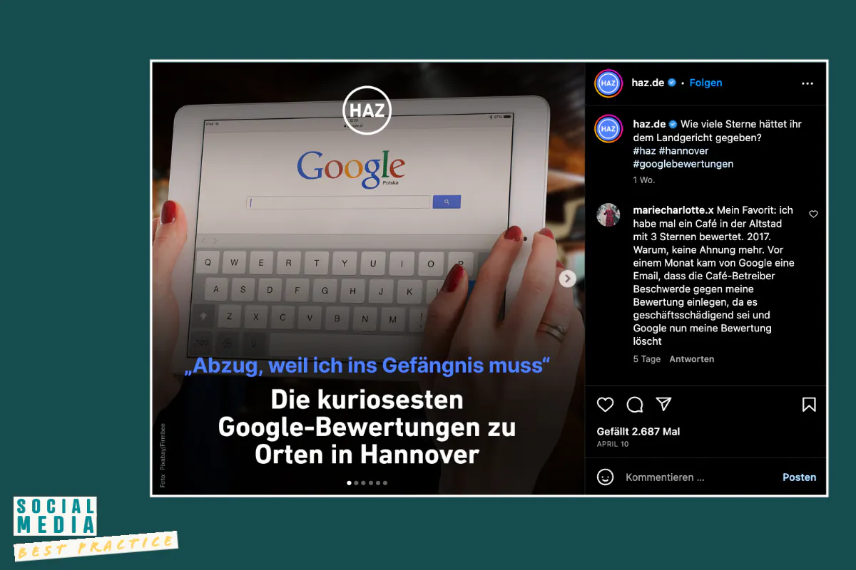 Die kuriosesten Google Bewertungen