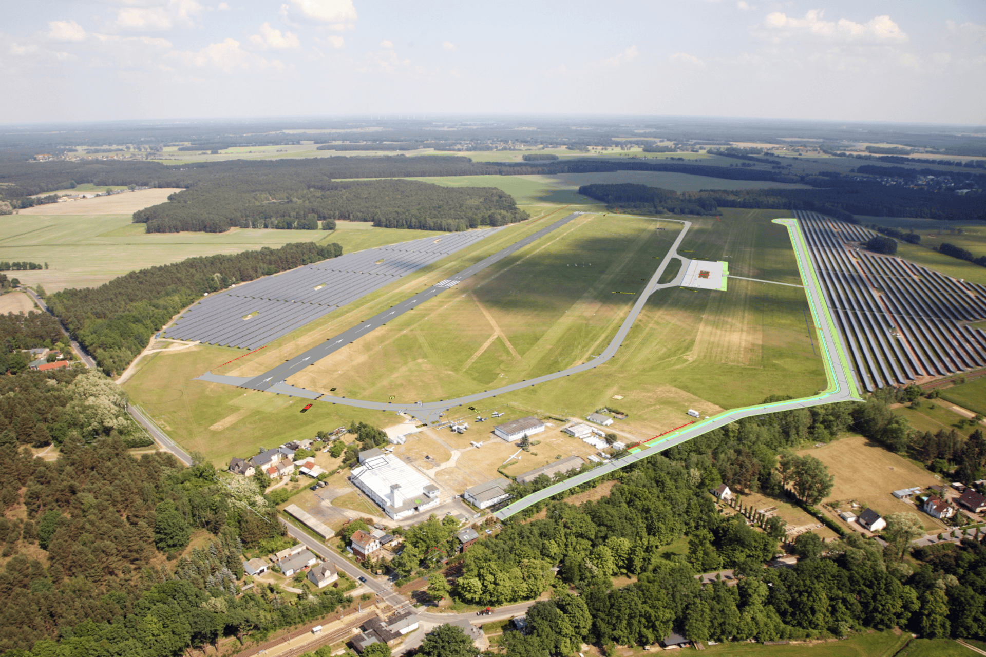 PFINGSTEN AUF DEM FLUGPLATZ | An diesem Wochenende ist der Flugplatz Cottbus/Neuhausen offen für Gäste. Beim Flugplatzfest können die 1.077 Meter lange Start- und Landebahn und die Flugzeug-Tankstelle bewundert werden. Dazu stellen sich Firmen und Forschungsprojekte vor, die auf dem geschichtsträchtigen Gelände Drohnen fliegen lassen. Bühnenprogramm und Rundflüge gibt es auch. 
Foto: Gemeinde Neuhausen/Spree