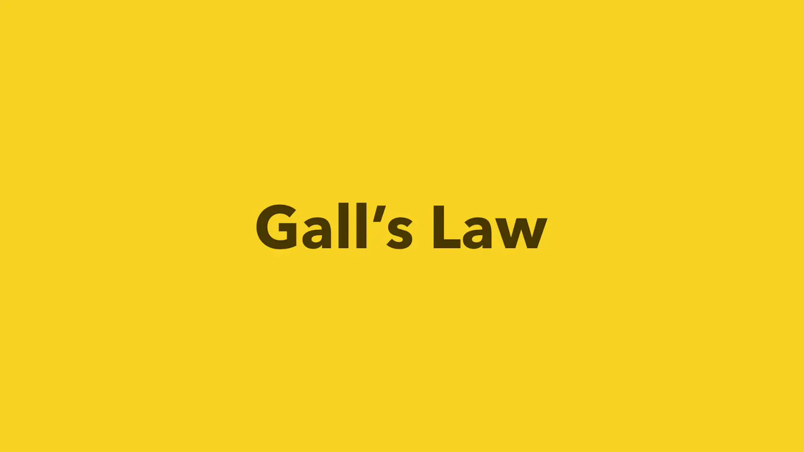 Gall’s Law