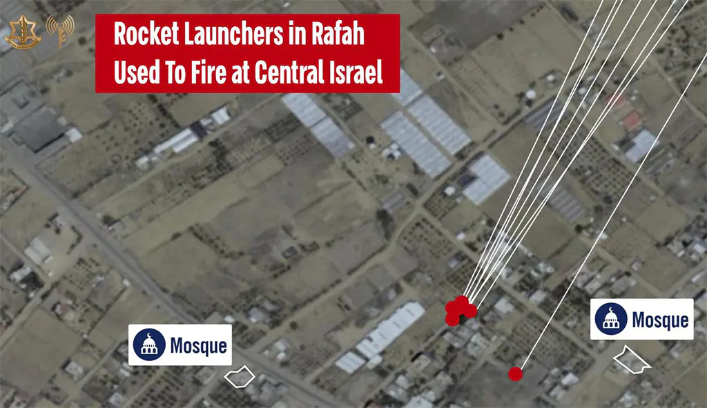 Bild der IDF zum Angriff des gleichen Tages