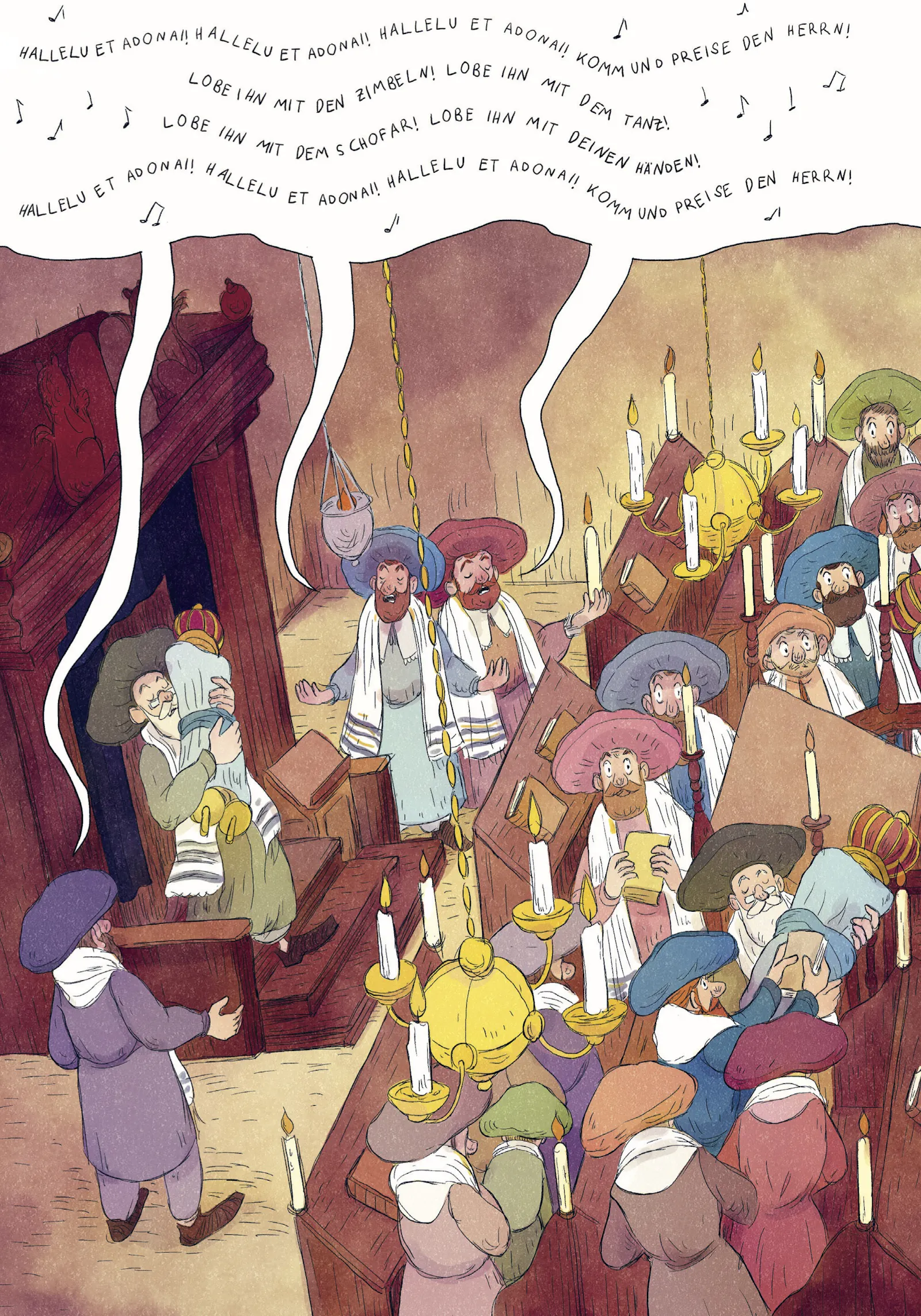 Gebet zum Schabbat Comicansicht Zeter und Mordio von Jens Cornils